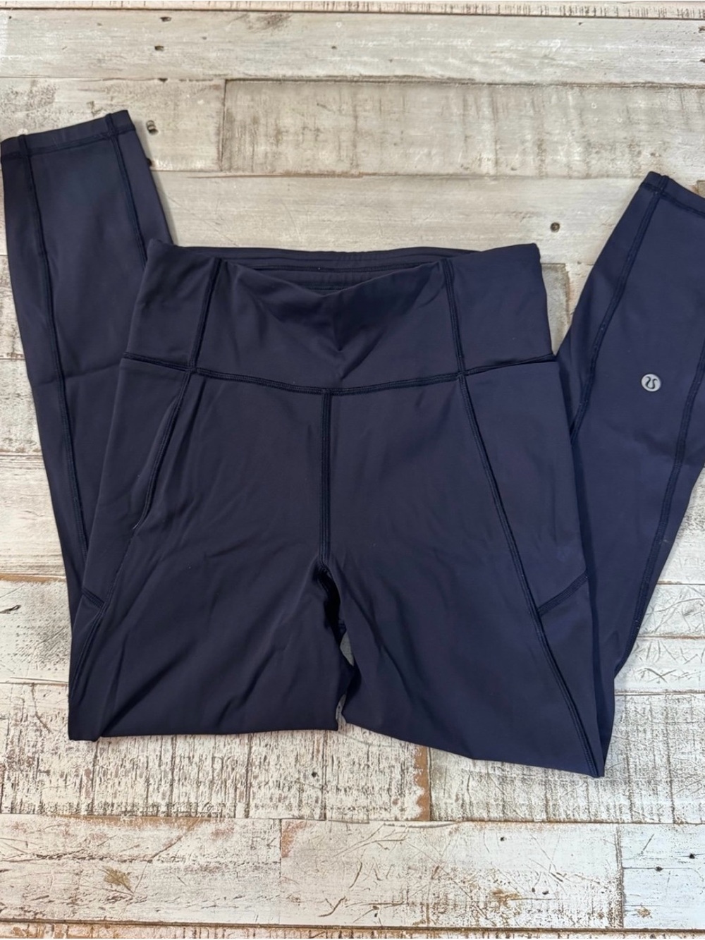 Lululemon Size 4 Speed Up Leggings Navy Blue